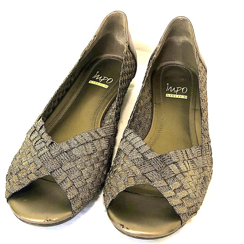Impo (Stretch) brand open toe wedges Womens size10